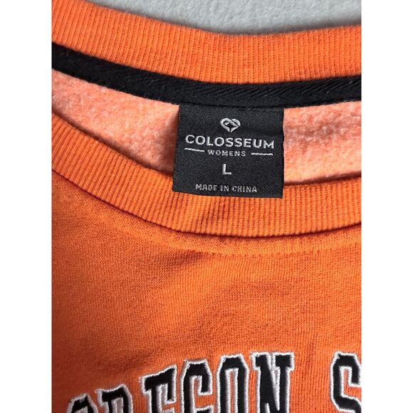 Oregon State Beavers Colosseum Women's Large Orange Black Crew Sweatshirt - Picture 7 of 7